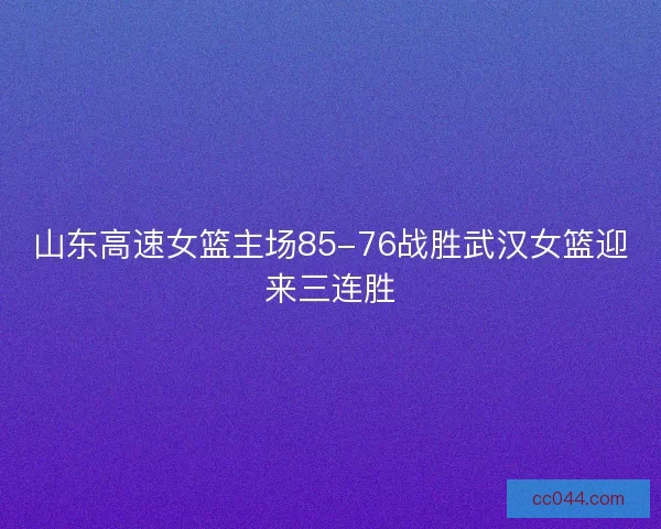 山东高速女篮主场85-76战胜武汉女篮迎来三连胜